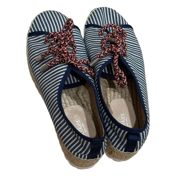 Botkier Wren Nautical Beach Blue and White Platform Espadrilles Women's Size 9 - Picture 3 of 9